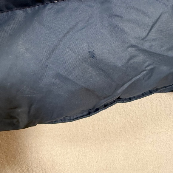 Vintage 80s Woolrich Prime Northern Down Shirt Jacket Suede Western Yoke Navy XL - Picture 13 of 14